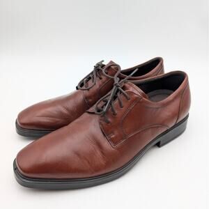 Ecco Maitland Derby Shoes Plain Toe Lace-Up Men's Brown Size US11-11.5 EU45